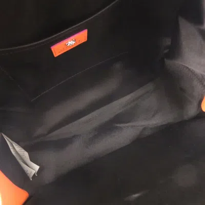 Pre-owned Versace Orange Leather Backpack ()