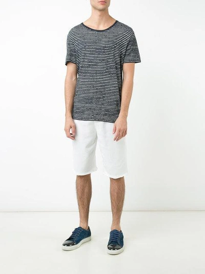 Shop Atm Anthony Thomas Melillo Raw Hem French Terry Pull-on Shorts