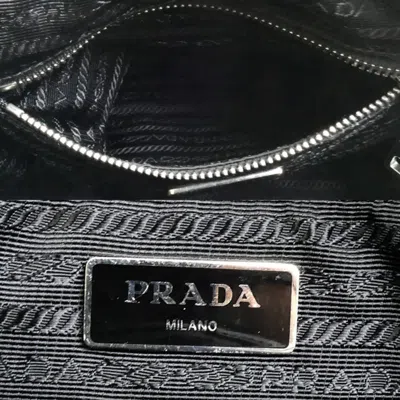 Pre-owned Prada Black Nylon Leather Backpack ()