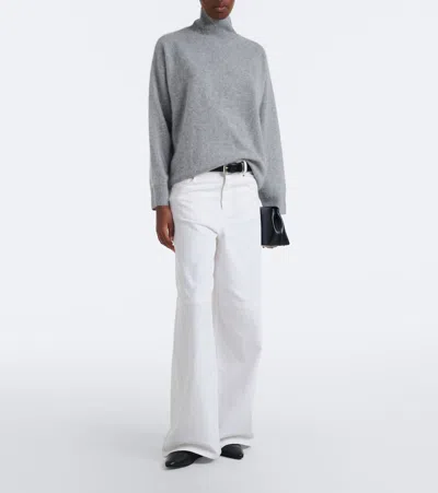 S Max Mara Wool Turtleneck Sweater In Grey