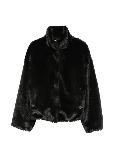 Forte Forte Chevron-pattern Jacket In Black