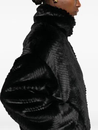 Forte Forte Chevron-pattern Jacket In Black