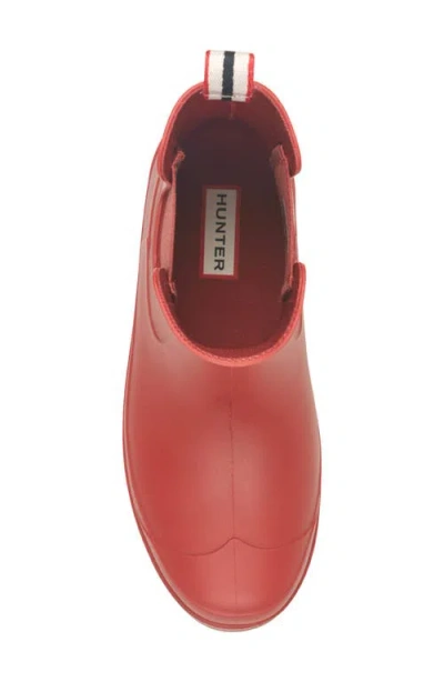 Hunter Tabitha Chelsea Waterproof Rain Boot In Red