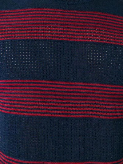 Shop Paolo Pecora Striped Sweater - Blue