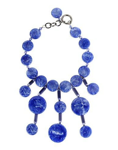 Shop Emporio Armani Necklace In Dark Blue