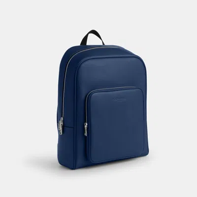 Coach Outlet Aiden Backpack In Silver/deep Blue