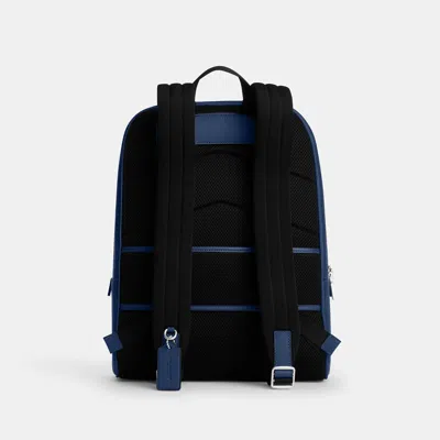 Coach Outlet Aiden Backpack In Silver/deep Blue