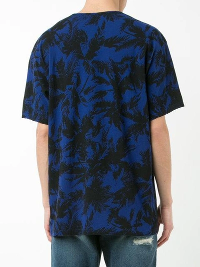 Shop Attachment Palm Tree Print T-shirt - Blue