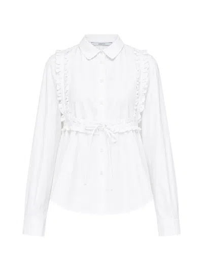 RUFFLED DRAWSTRING SHIRT