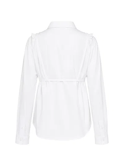 RUFFLED DRAWSTRING SHIRT