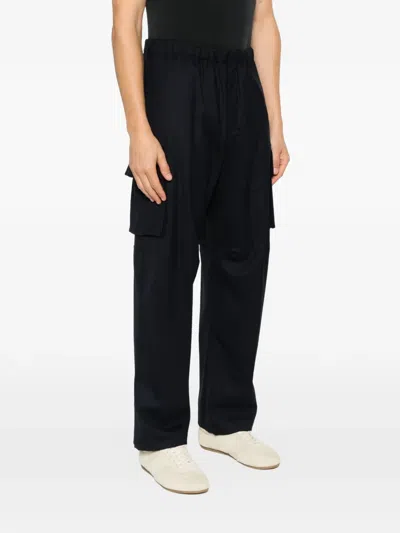 Lardini Internal-drawstring Cargo Pants In Black
