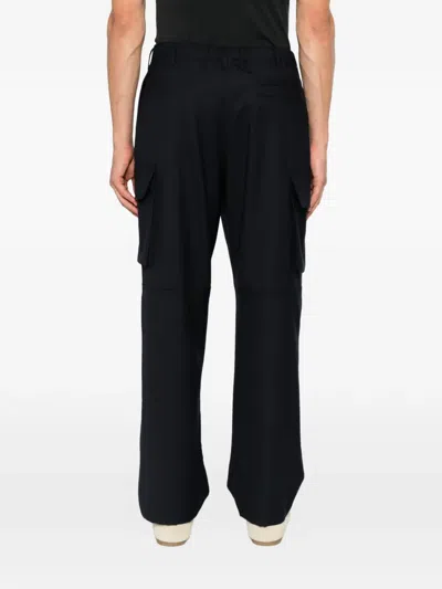 Lardini Internal-drawstring Cargo Pants In Black