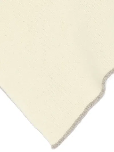 B.b. Walace Triangular Knitted Scarf In Brown