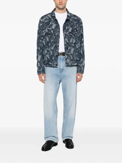 Levi's Distressed Denim Jacket In Blue