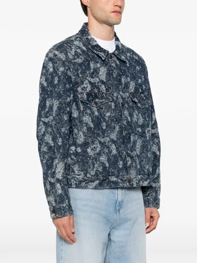 Levi's Distressed Denim Jacket In Blue
