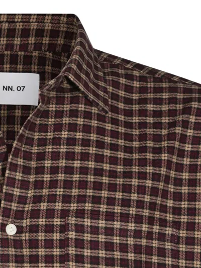 Nn07 Deon Check-pattern Shirt In Red
