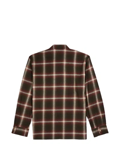 Second / Layer Logan Check-pattern Shirt In Brown