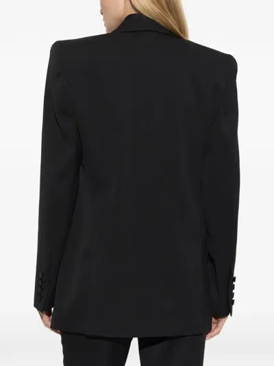 Balmain Double-breasted Wool Blazer In Black