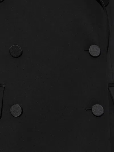 Balmain Double-breasted Wool Blazer In Black