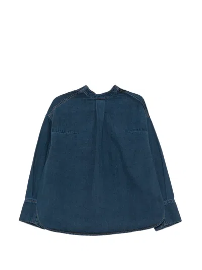 Christian Wijnants V-neck Patch-pocket Denim Jacket In Purple