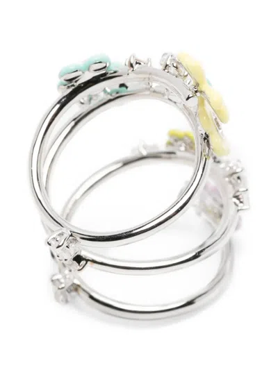 Yvmin Crystal-embellished Character Rings In Multi