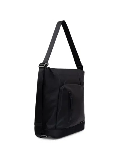 Rains Otaru Zip-pocket Matte-finish Backpack In Black
