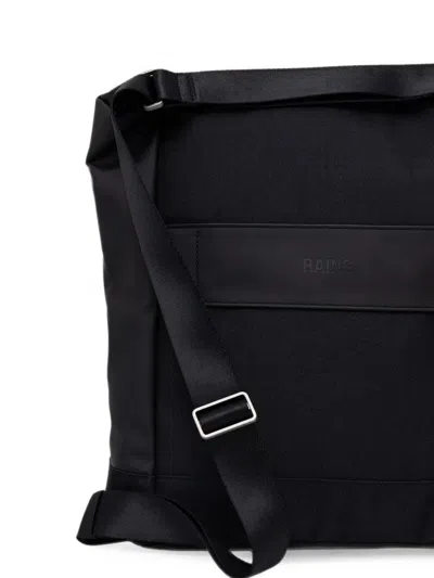 Rains Otaru Zip-pocket Matte-finish Backpack In Black