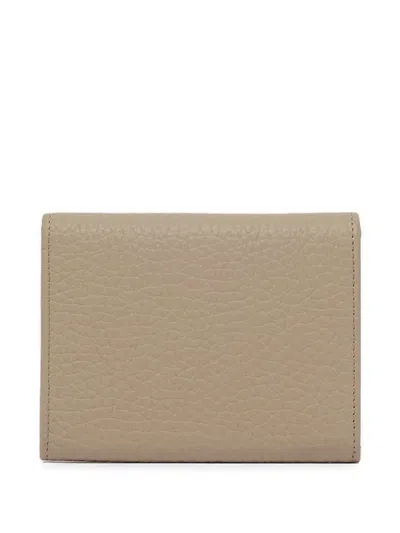 Orciani Envelope Leather Wallet In Neutral