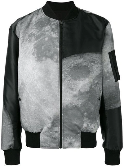 Christopher Raeburn Moon Print Reversible Bomber Jacket - Black