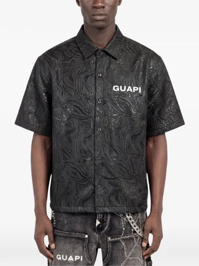 Guapi Embossed Swirl-pattern Shirt In Black