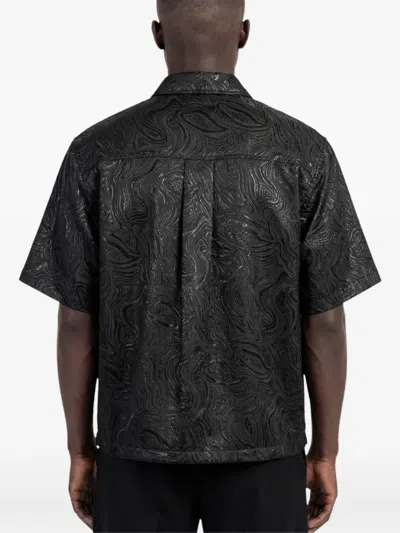 Guapi Embossed Swirl-pattern Shirt In Black
