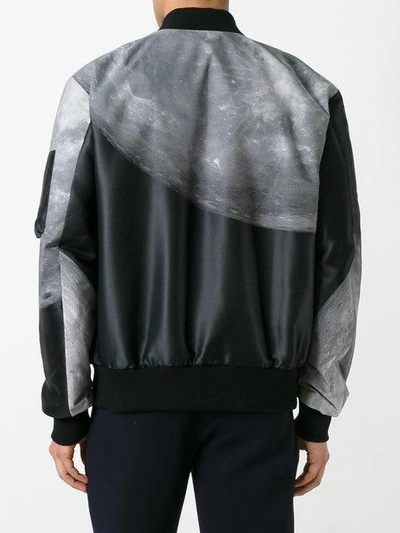moon print reversible bomber jacket