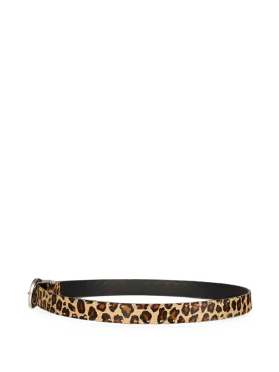Second / Layer The Doc Leopard-print Belt In Multi