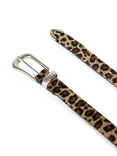Second / Layer The Doc Leopard-print Belt In Multi