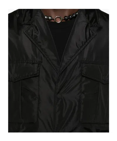 Dsquared2 Flap-pocket Buttoned Jacket In Black