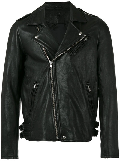 Iro Zip Front Lambskin Leather Jacket In Black