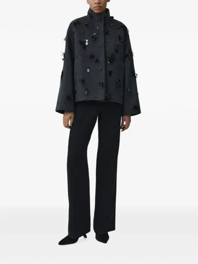 Simkhai Tech Fabric Button-front Jacket With Patch Pockets In Black