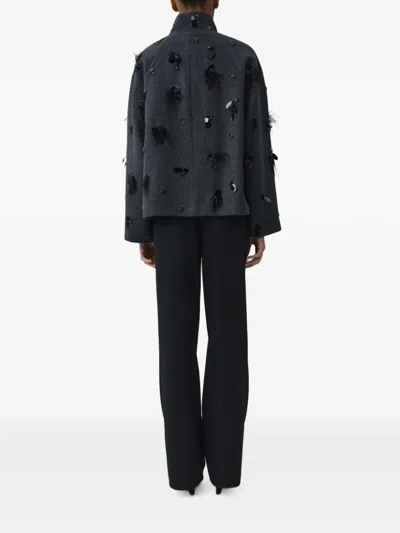 Simkhai Tech Fabric Button-front Jacket With Patch Pockets In Black