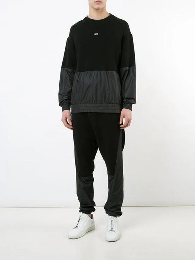 Mostly Heard Rarely Seen Paneled Sweatshirt In Black
