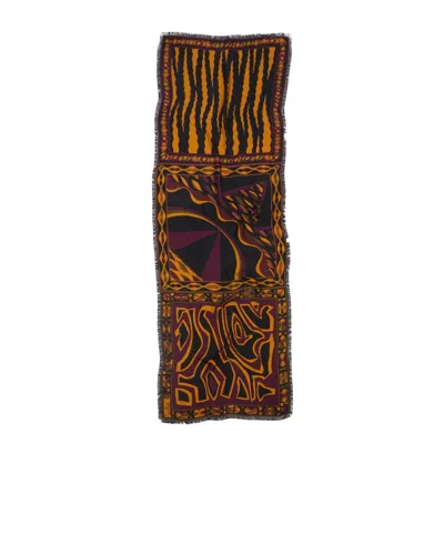 Pucci Mixed Print Silk Stole In Brown