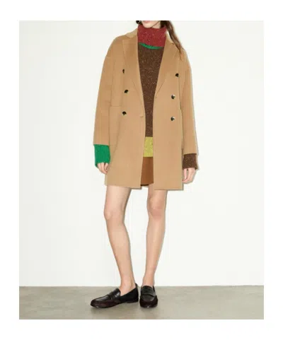 Maxco. Double-woven Wool Coat In Neutral