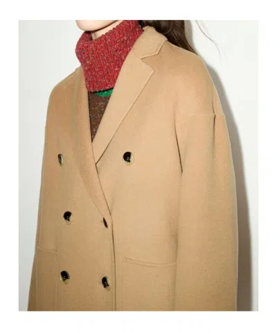 Maxco. Double-woven Wool Coat In Neutral