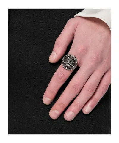 Ann Demeulemeester Andro Lantern Dome Ring In Silver
