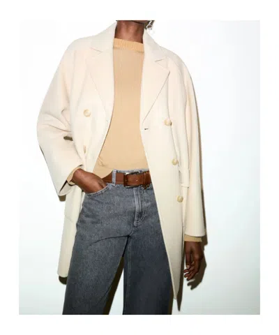 Maxco. Double-layered Wool Coat In Neutral