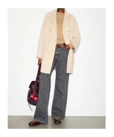 Maxco. Double-layered Wool Coat In Neutral