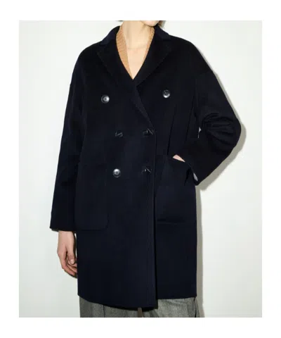 Maxco. Double-woven Wool Coat In Black