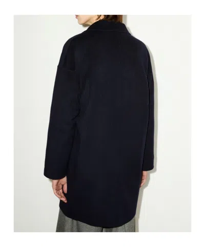Maxco. Double-woven Wool Coat In Black