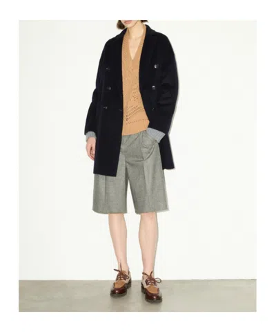 Maxco. Double-woven Wool Coat In Black