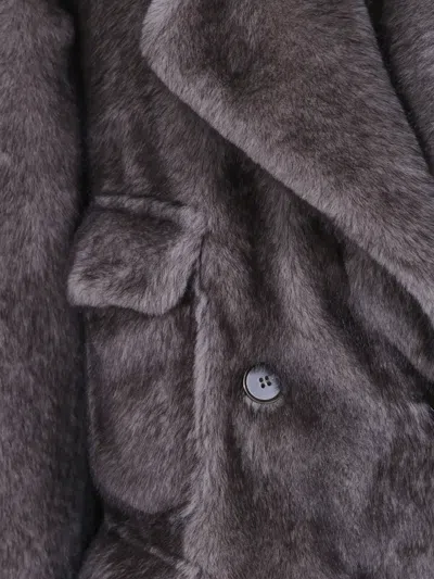 Drhope Faux Fur Coat Eko Mi4 Mocha Mousse In Gray