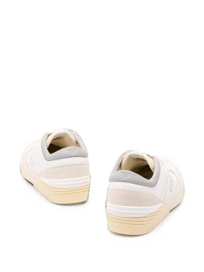 Ea7 Logo-print Leather Sneakers In Multi